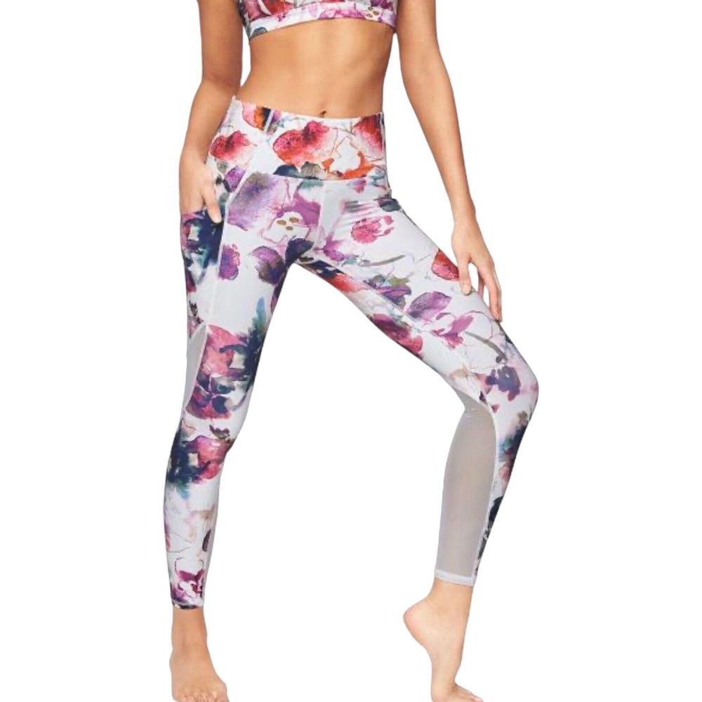 Athleta Floral Mudra 7/8‎ Tight Leggings
